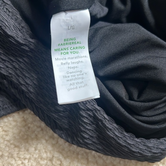 AERIE jacquard cut out strapless one piece Large Long - Picture 6 of 7